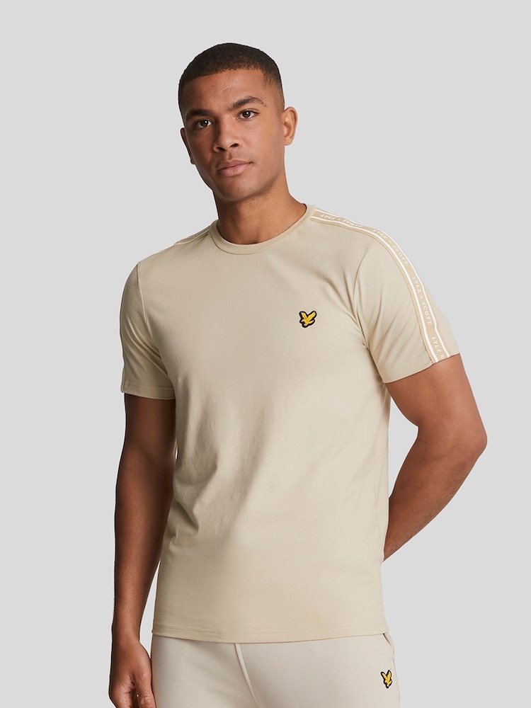 Lyle & Scott Cream Tape T-Shirt - Image 1 of 5