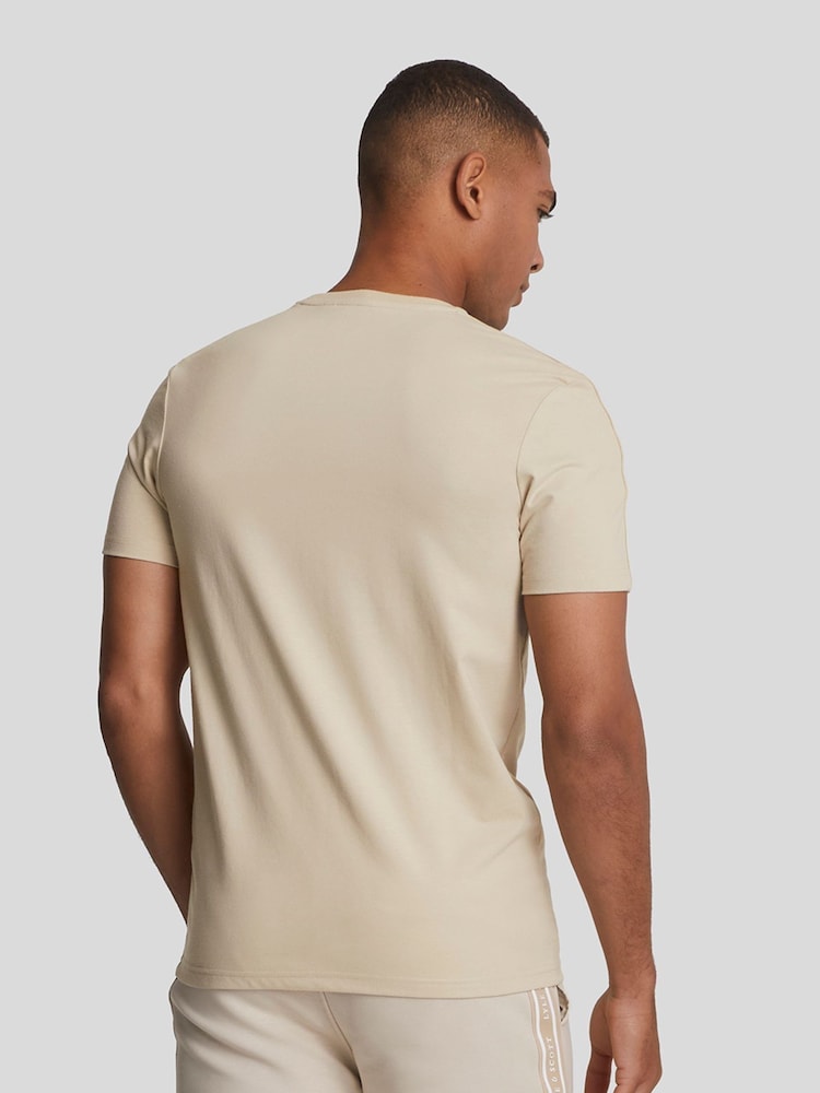 Lyle & Scott Cream Tape T-Shirt - Image 2 of 5