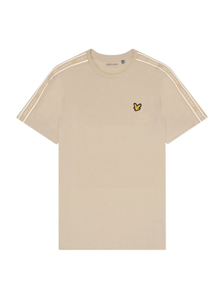 Lyle & Scott Cream Tape T-Shirt - Image 5 of 5