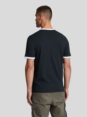 Lyle & Scott Blue Ringer 100% Cotton T-Shirt - Image 2 of 5