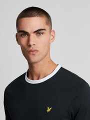Lyle & Scott Blue Ringer 100% Cotton T-Shirt - Image 4 of 5