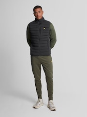 Lyle & Scott Black Stretch Lightweight Quilted Gilet - Image 4 of 5