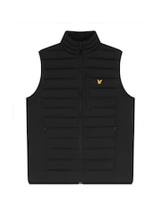 Lyle & Scott Black Stretch Lightweight Quilted Gilet - Image 5 of 5