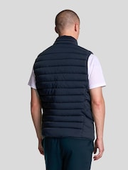 Lyle & Scott Blue Stretch Lightweight Quilted Gilet - Image 2 of 5