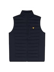 Lyle & Scott Blue Stretch Lightweight Quilted Gilet - Image 5 of 5