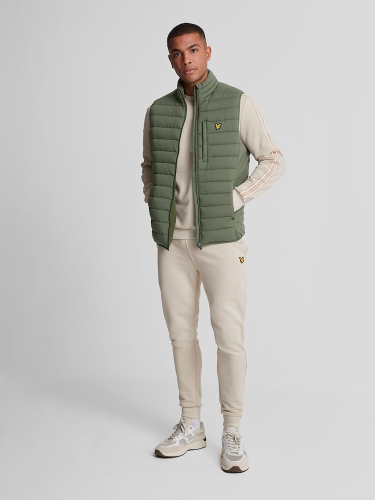 Lyle & Scott Green Stretch Lightweight Quilted Gilet - Image 2 of 5