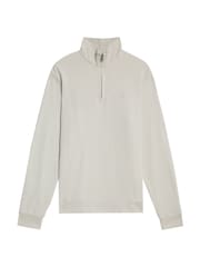 Cream - Hanorac Lyle & Scott Tonal Eagle Quarter Zip 100% bumbac - Image 5 of 5
