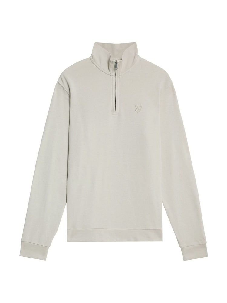 Cream - Hanorac Lyle & Scott Tonal Eagle Quarter Zip 100% bumbac - Image 5 of 5