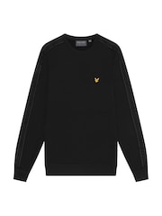 Lyle & Scott Black Black Tape Crew Neck Sweatshirt - Image 5 of 5