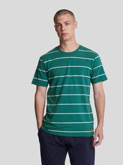 Lyle & Scott Green Striped T-Shirt 3 Pack - Image 2 of 5