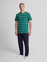 Lyle & Scott Green Striped T-Shirt 3 Pack - Image 3 of 5