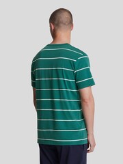 Lyle & Scott Green Striped T-Shirt 3 Pack - Image 4 of 5
