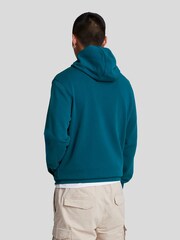 Lyle & Scott Blue Pullover 100% Cotton Hoodie - Image 3 of 5