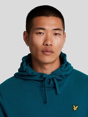 Lyle & Scott Blue Pullover 100% Cotton Hoodie - Image 4 of 5