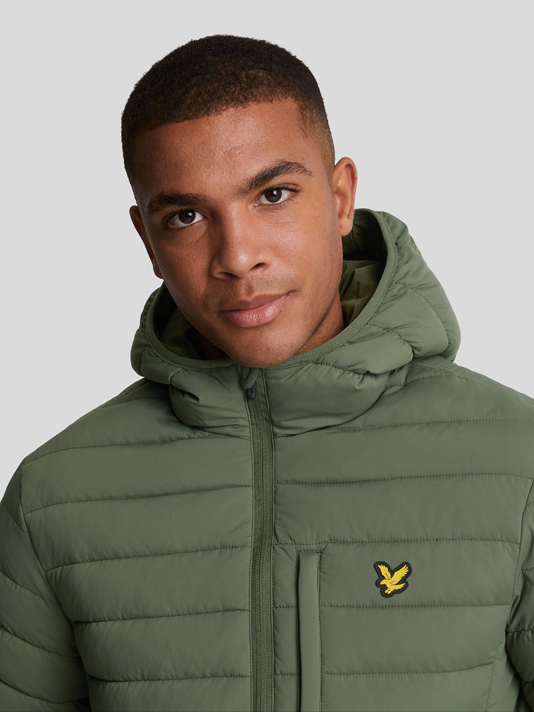 Buy Lyle Scott Green Stretch Lightweight Quilted Jacket from Next Luxembourg