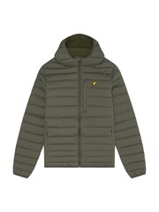Lyle & Scott Green Stretch Lightweight Quilted Jacket - Image 5 of 5