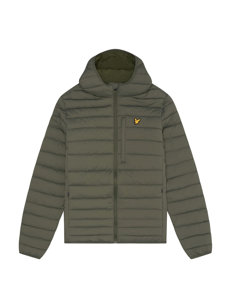 Lyle & Scott Green Stretch Lightweight Quilted Jacket - Image 5 of 5