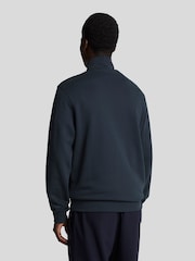 Albastru - Hanorac Lyle & Scott Tonal Eagle Quarter Zip 100% bumbac - Image 3 of 5