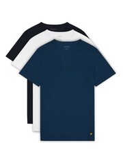 Lyle & Scott Blue Striped T-Shirt 3 Pack - Image 1 of 1