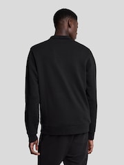 Lyle & Scott Black Tonal Eagle Quarter Zip 100% Cotton Sweatshirt - Image 3 of 5