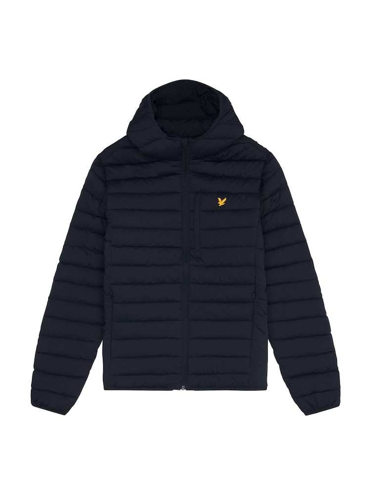 Lyle & Scott Blue Stretch Lightweight Quilted Jacket - Image 3 of 3