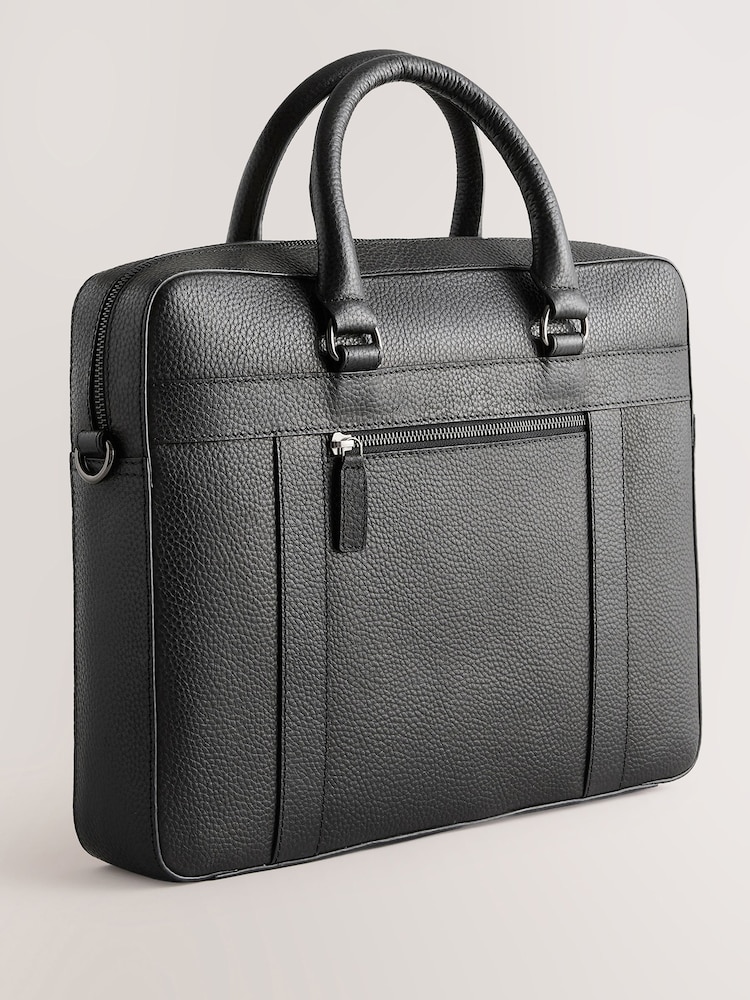 Black Genuine Leather Briefcase - Image 2 of 6