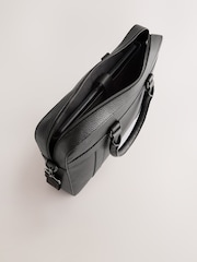 Black Genuine Leather Briefcase - Image 3 of 6