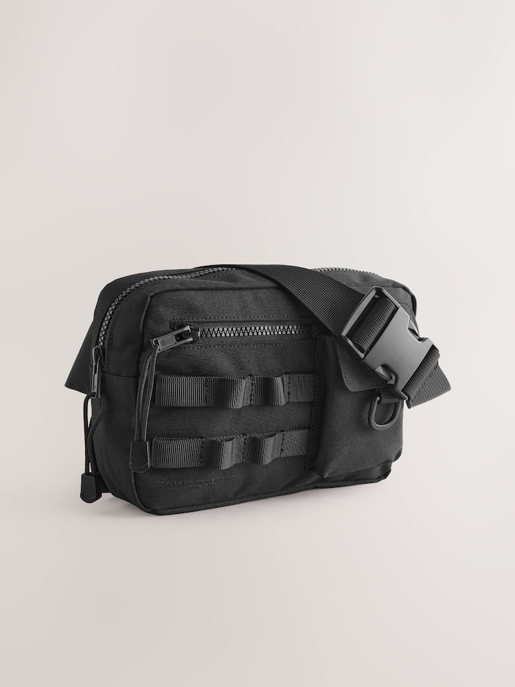 Noir - Sac à bandoulière en toile - Image 2 of 6
