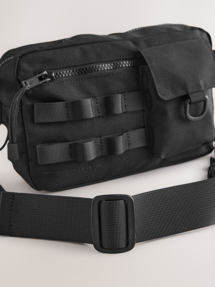 Noir - Sac à bandoulière en toile - Image 4 of 6