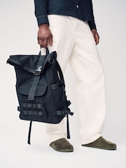 Noir - Sac à dos à roulettes en toile - Image 1 of 6