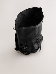 Noir - Sac à dos à roulettes en toile - Image 4 of 6