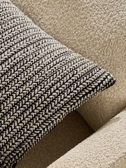 Monochrome 40 x 59cm Two Tone Plait Textured Cushion - Image 4 of 4