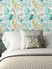Ohpopsi Turquoise Tropica 10M Wallpaper - Image 2 of 3