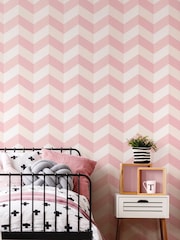 Ohpopsi Ballet Slipper Illusion Chevron 10M Wallpaper - Image 2 of 3