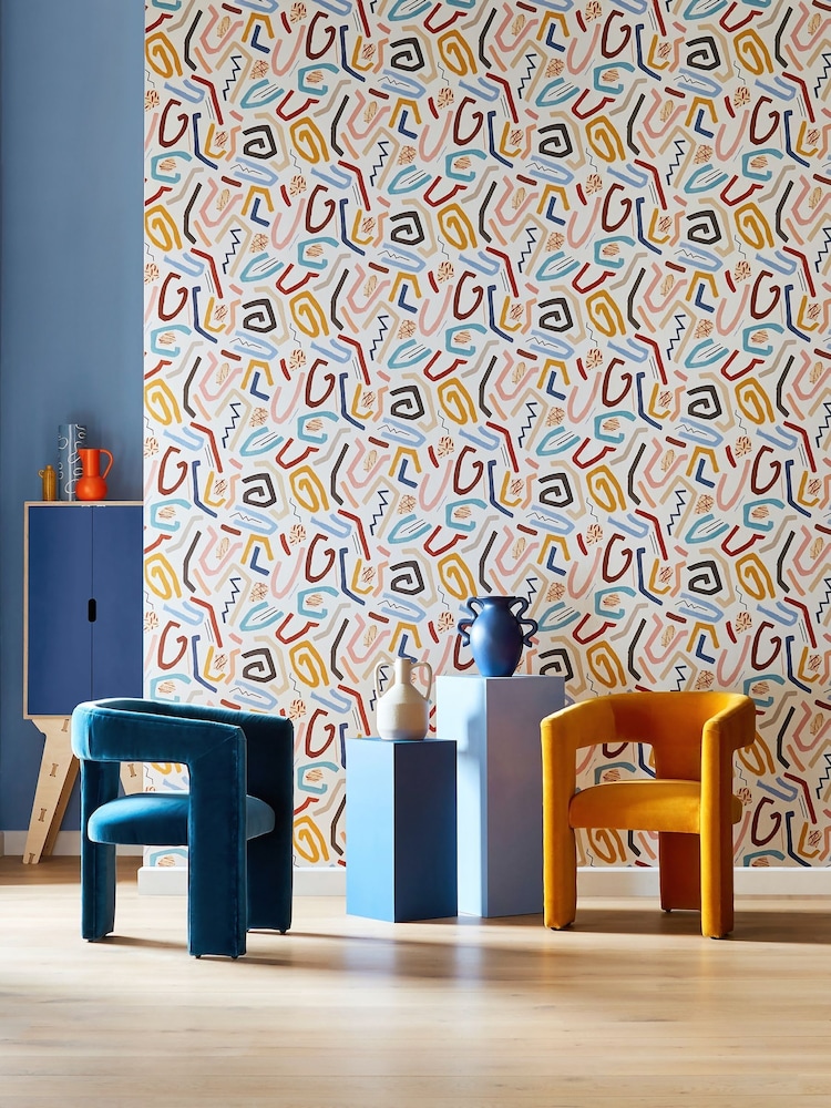 Ohpopsi Lapis and Honey Squiggle 10M Wallpaper - Image 1 of 3