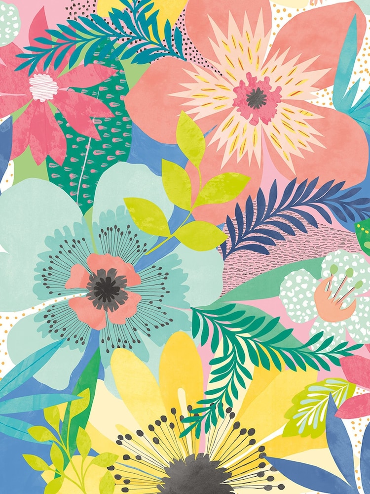 Ohpopsi Citrus Floral Riot 10M Wallpaper - Image 2 of 3 Ohpopsi Citrus Floral Riot 10M Wallpaper - Image 2 of 3