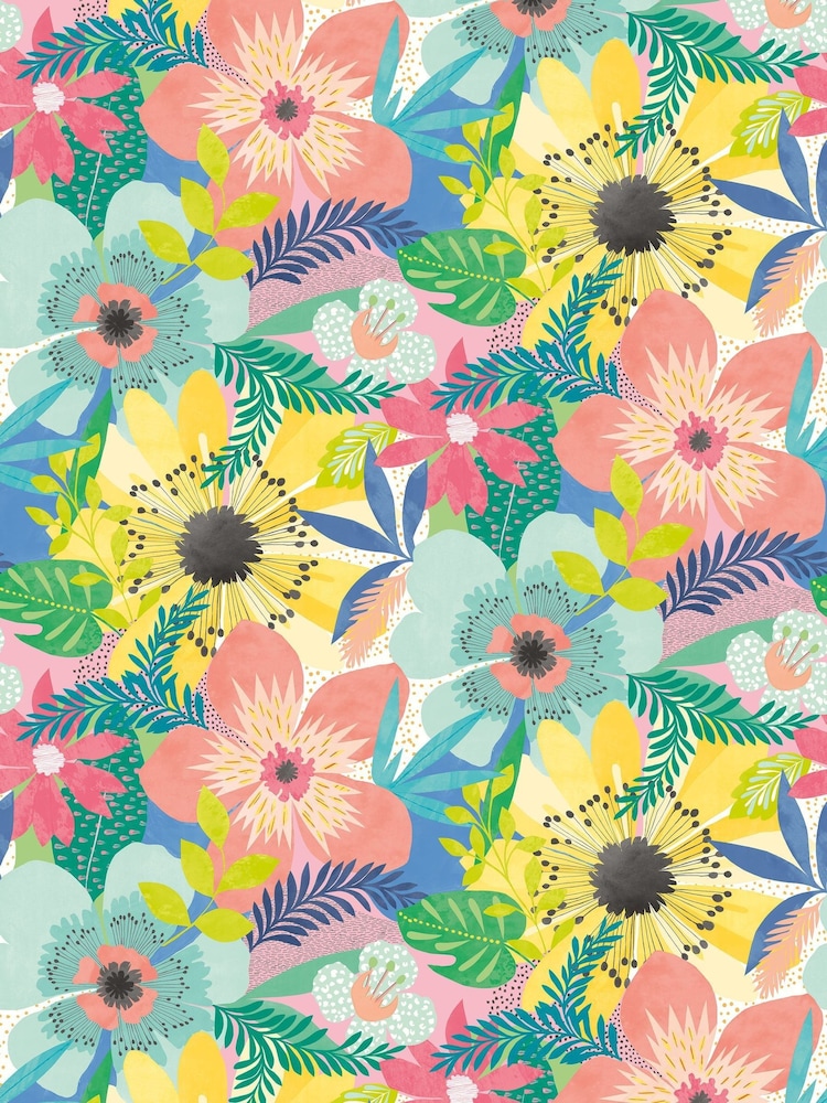 Ohpopsi Citrus Floral Riot 10M Wallpaper - Image 3 of 3 Ohpopsi Citrus Floral Riot 10M Wallpaper - Image 3 of 3
