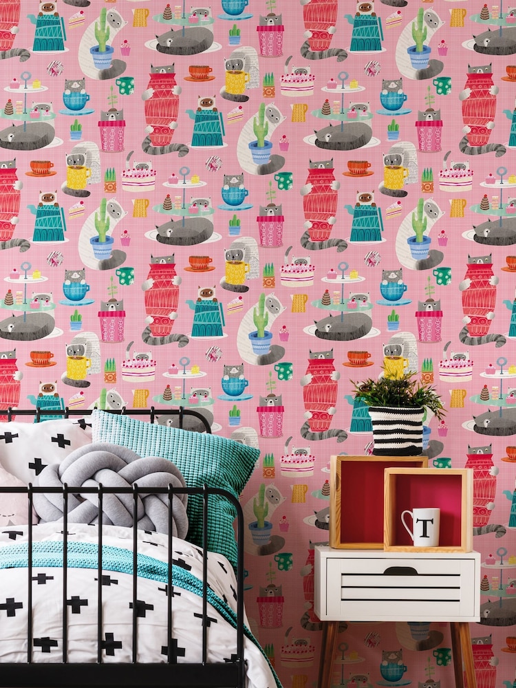 Ohpopsi Bubblegum Kitten Kaboodle 10M Wallpaper - Image 1 of 3