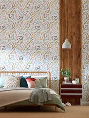 Ohpopsi Laurel and Sand Squiggle 10M Wallpaper - Image 2 of 3