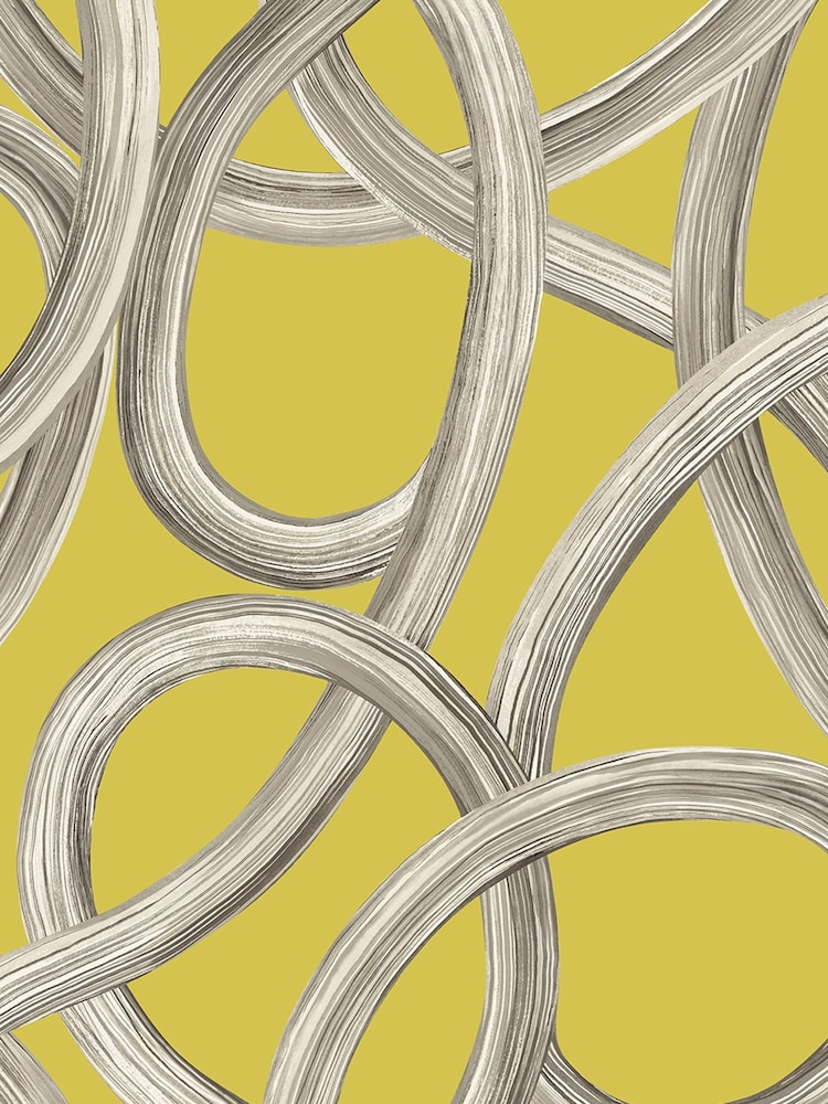 Ohpopsi Chartreuse Twisted Geo 10M Wallpaper - Image 3 of 3
