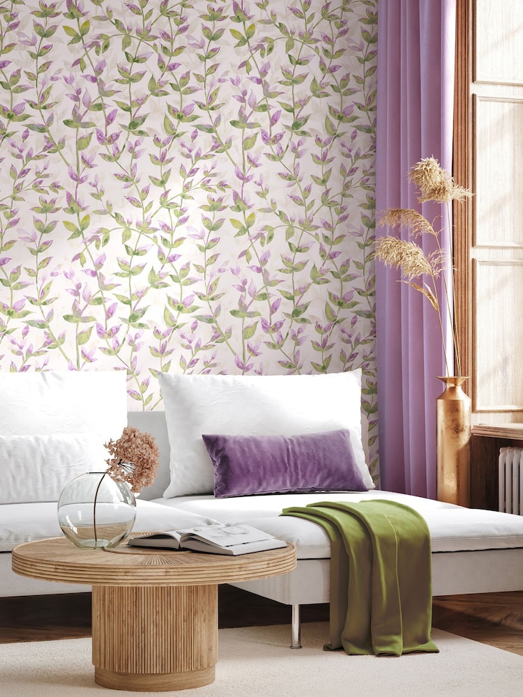 Ohpopsi Heather Asparagus Pomponette Wallpaper - Image 1 of 3
