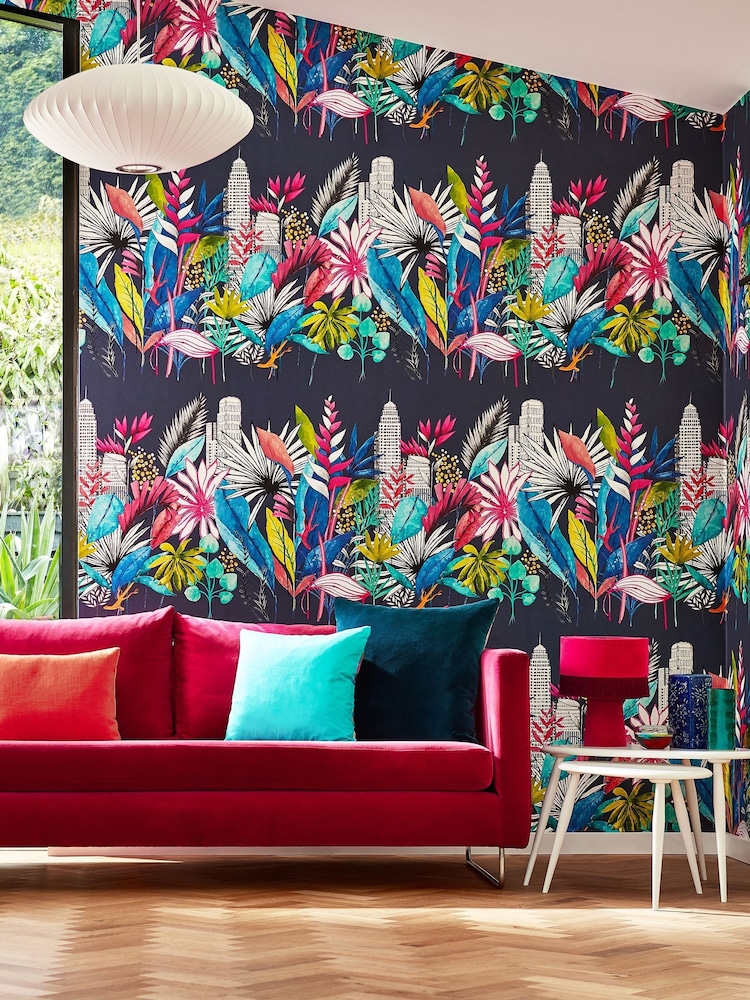 Ohpopsi Midnight Urban Tropic 10M Wallpaper - Image 1 of 4