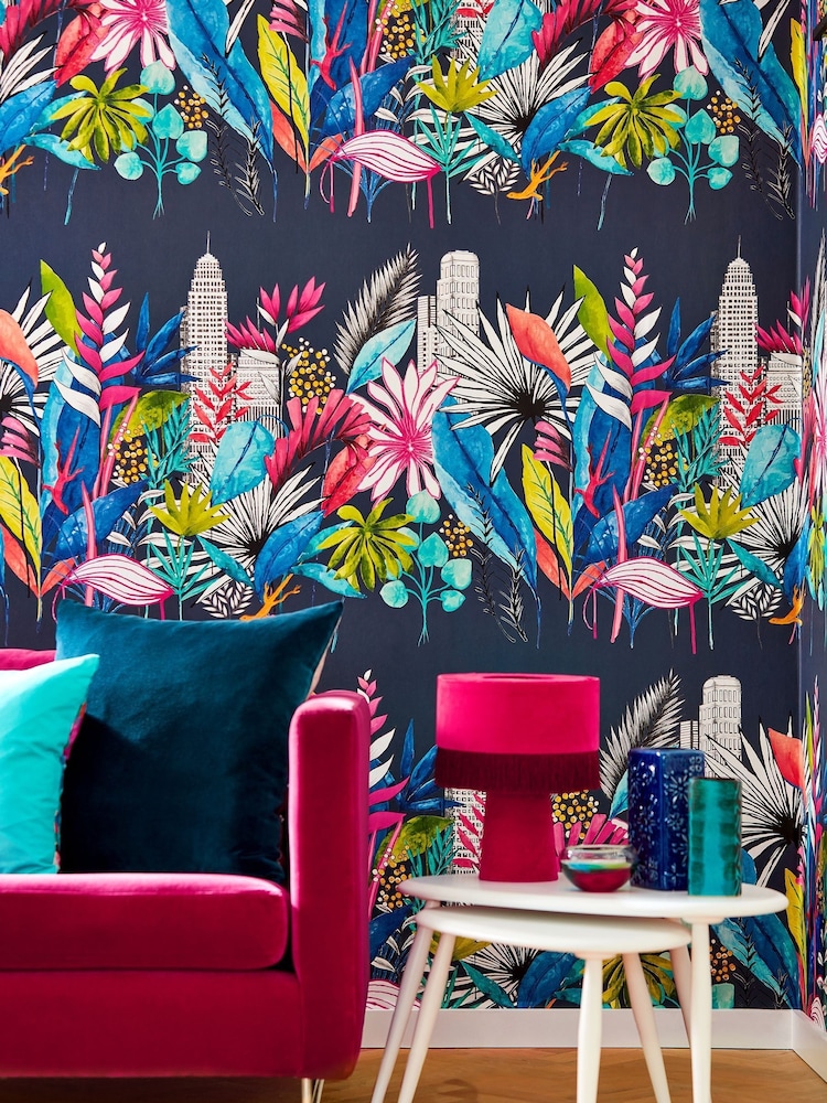 Ohpopsi Midnight Urban Tropic 10M Wallpaper - Image 4 of 4