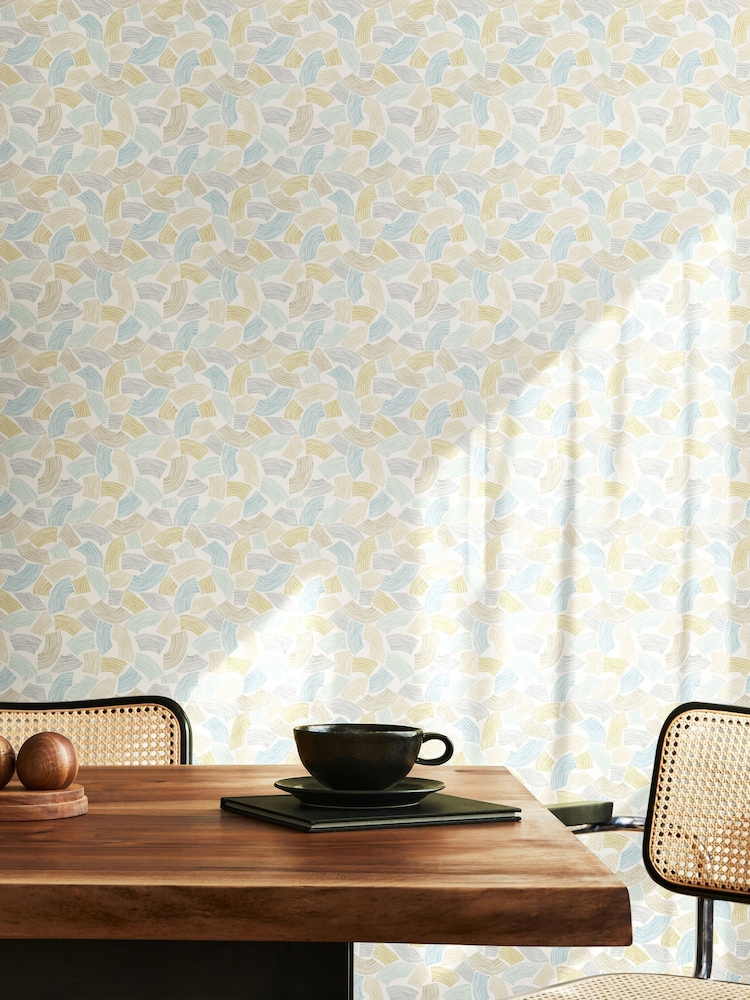 Ohpopsi Duck Egg and Linen Elements 10M Wallpaper - Image 1 of 3