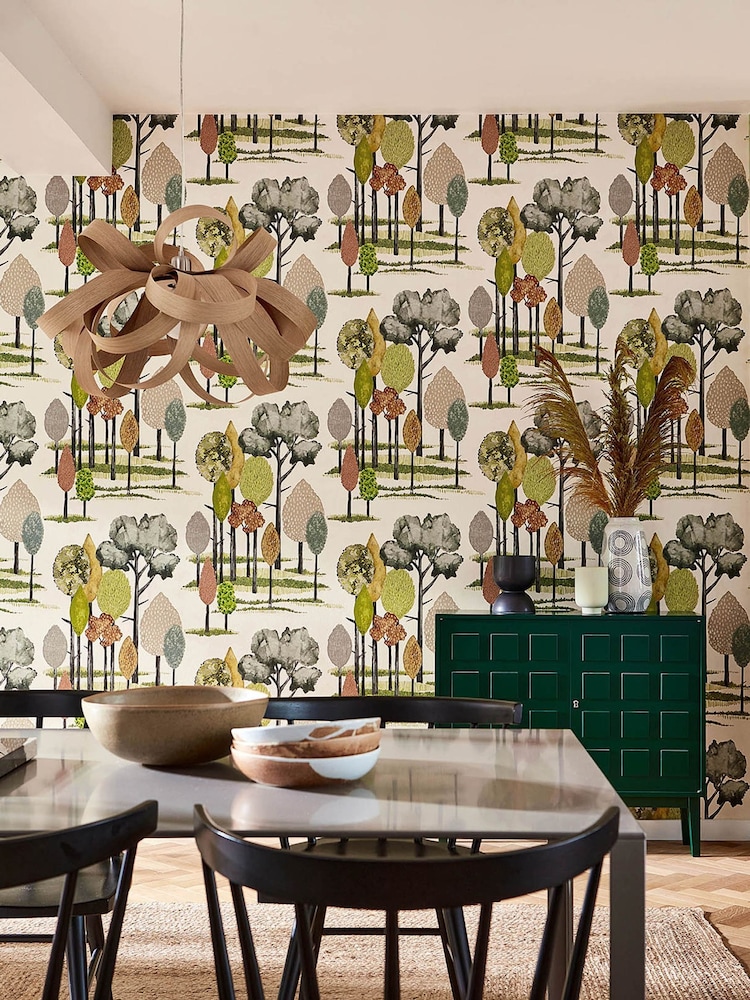 Ohpopsi Olive Tall Trees 10M Wallpaper - Image 4 of 4