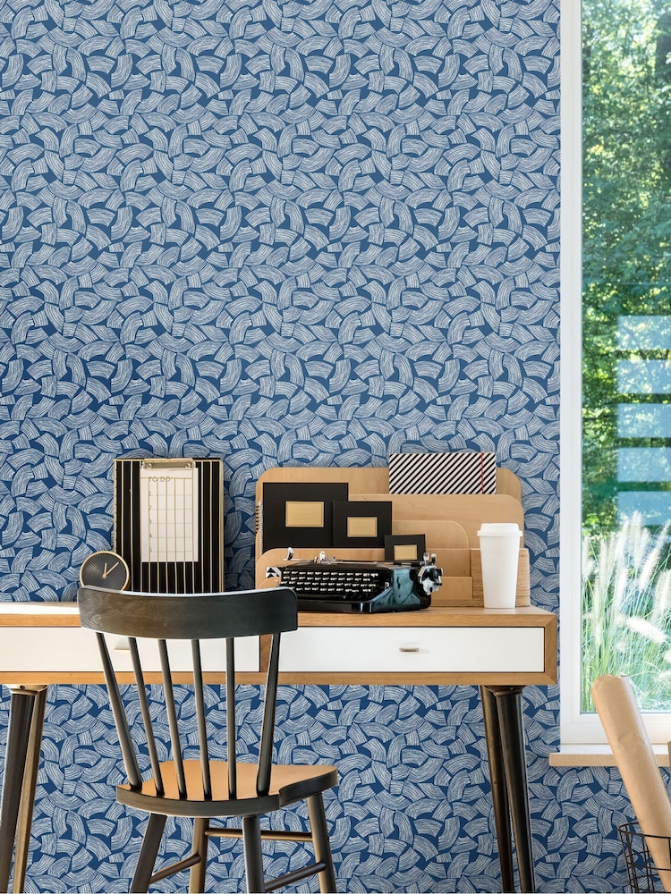 Ohpopsi Indigo Elements 10M Wallpaper - Image 1 of 2
