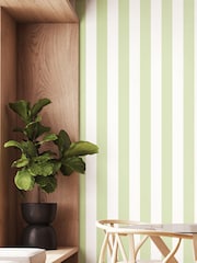 Ohpopsi Fennel Bloc Stripe 10M Wallpaper - Image 2 of 3