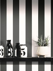 Ohpopsi Midnight Bloc Stripe 10M Wallpaper - Image 1 of 3