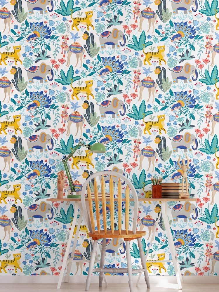 Ohpopsi Cornflower Samba Safari 10M Wallpaper - Image 1 of 2 Ohpopsi Cornflower Samba Safari 10M Wallpaper - Image 1 of 2