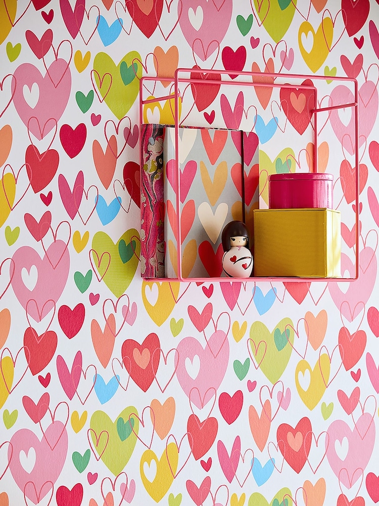 Ohpopsi Tutti Frutti Pop Hearts 10M Wallpaper - Image 3 of 3 Ohpopsi Tutti Frutti Pop Hearts 10M Wallpaper - Image 3 of 3